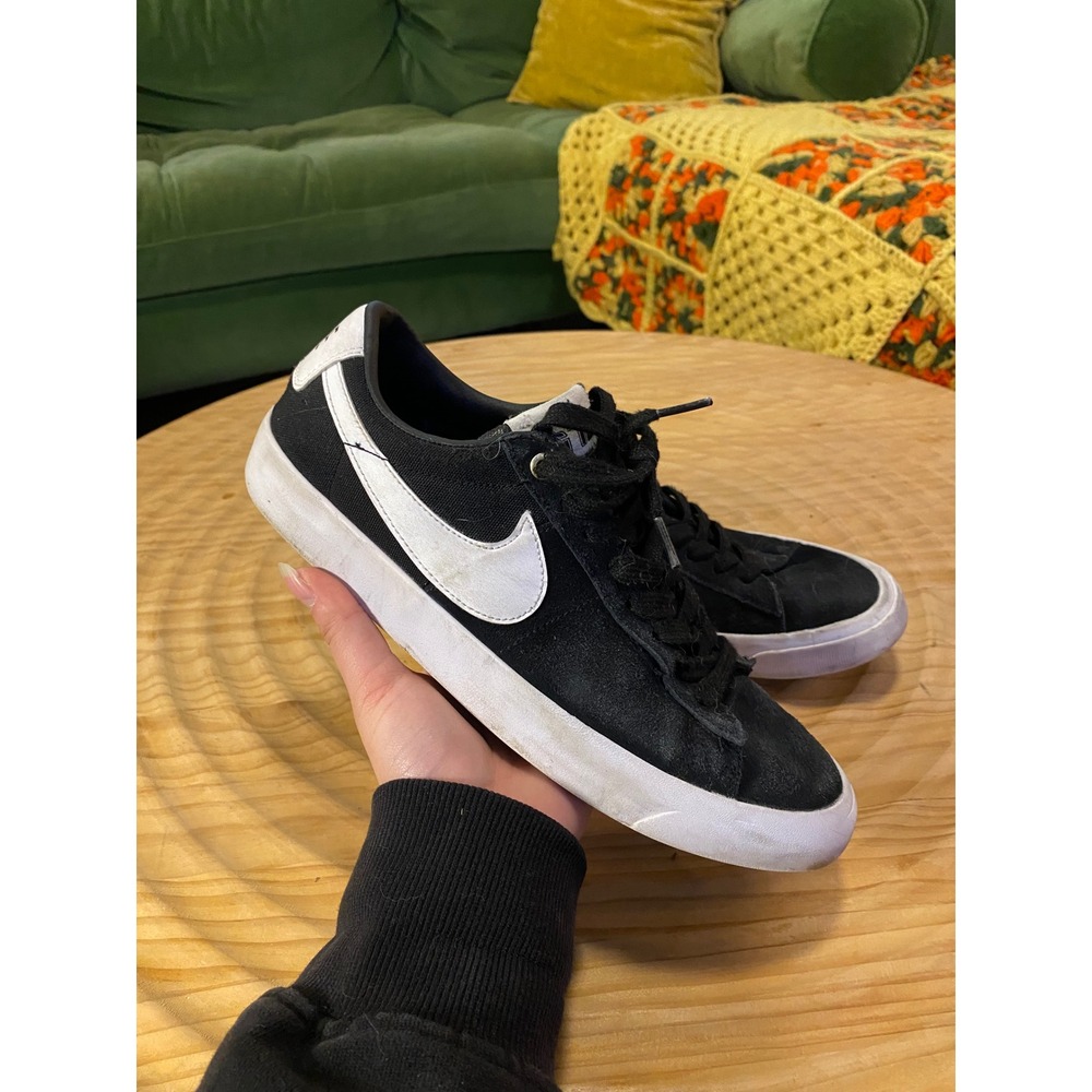 Nike SB Blazer Low GT Black White Skate Shoes Size 8